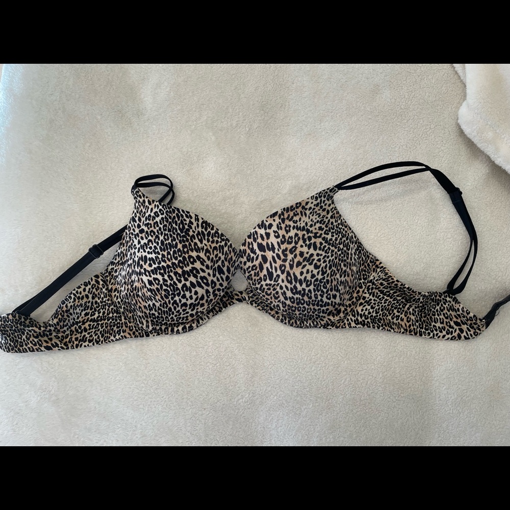 34D push up leopard print bra from Victoria Secret